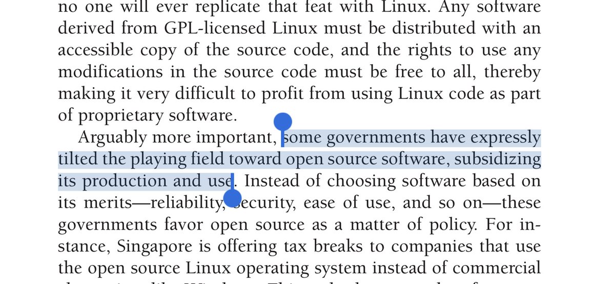 Many governments already encourage the use of open source over proprietary code when available.They will eventually prefer crypto APIs over corporate APIs for the same reason. Crypto is what comes after open source: it’s also open state & open execution.  https://www.brookings.edu/wp-content/uploads/2016/07/governmentpolicytowardopensourcesoftware_chapter.pdf