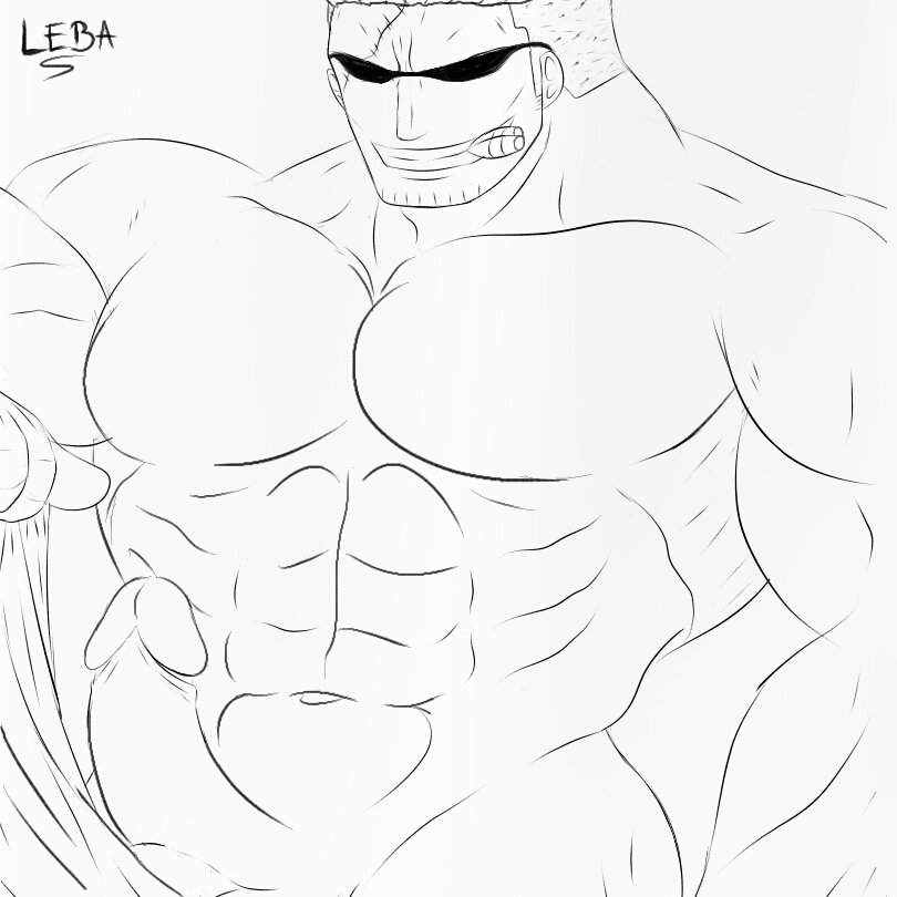 Leba Smoker One Piece Smoker Onepiecefanart Onepiece Bara Gayartwork Rule34 Nsfw