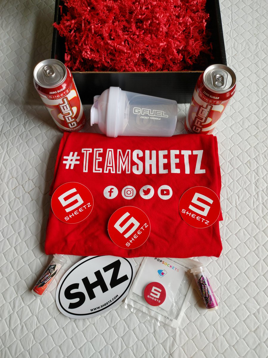 Thank you Sheetz so much for the awesome merch and some great GFuel!!!❤️❤️ @sheetz @GFuelEnergy #teamsheetz #SHEETZ #sheetz #GFUEL