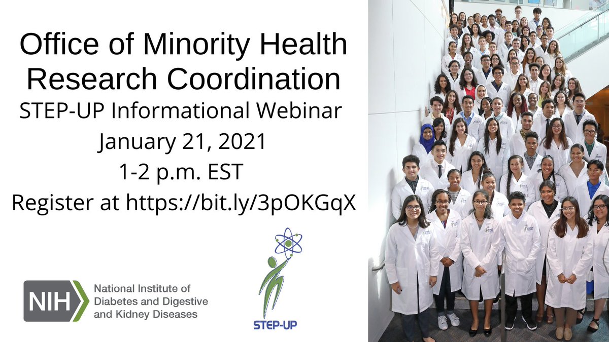 Interested in summer research opportunities at the #NIH? Check out our webinar on 1/21 at 1pm, featuring <a href="/JennGamarra/">Jennifer Gamarra</a> (PhD student at <a href="/ColumbiaMed/">Columbia Medicine</a>) and <a href="/derekallday/">Derek McFarland Jr.</a> (PhD Student <a href="/Illinois_Alma/">University of Illinois</a>). Register: nih.zoomgov.com/webinar/regist…
