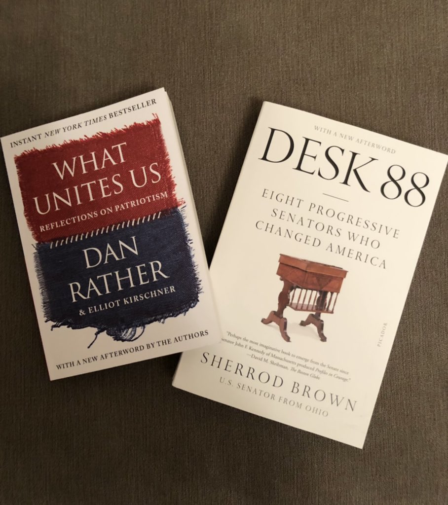 rosscomact's tweet image. My birthday reading finally arrived. Looking forward to diving into these! @DanRather @SenSherrodBrown