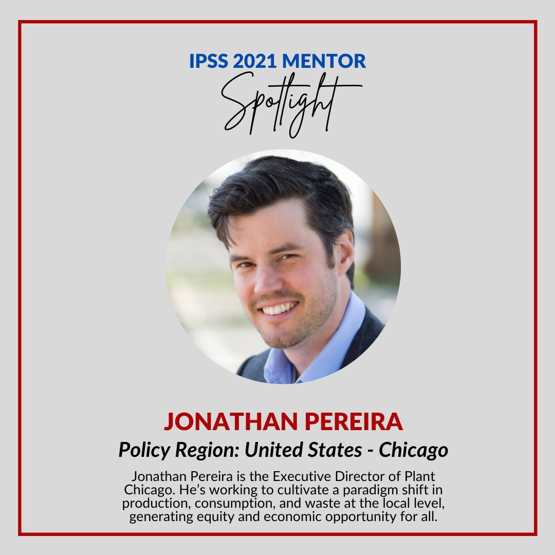 Harris_IPSS's tweet photo. IPSS 2021 Mentor Spotlight - Jonathan Pereira 
Jonathan is the Executive Director of Plant Chicago, where he directs operations and develops strategic alliances to expand emerging circular economies. At IPSS 2021, Jonathan will mentor the second U.S. team, focusing on Chicago. https://t.co/HOKCXTcijx
