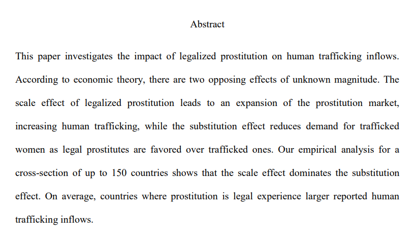 Research has found that when prostitution is fully decriminalized, trafficking increases - as does organized crime, sex tourism, child trafficking, and violence against women.Full decrim only benefits men who pay to rape and those who sell women's bodies. http://sisyphe.org/spip.php?article1596