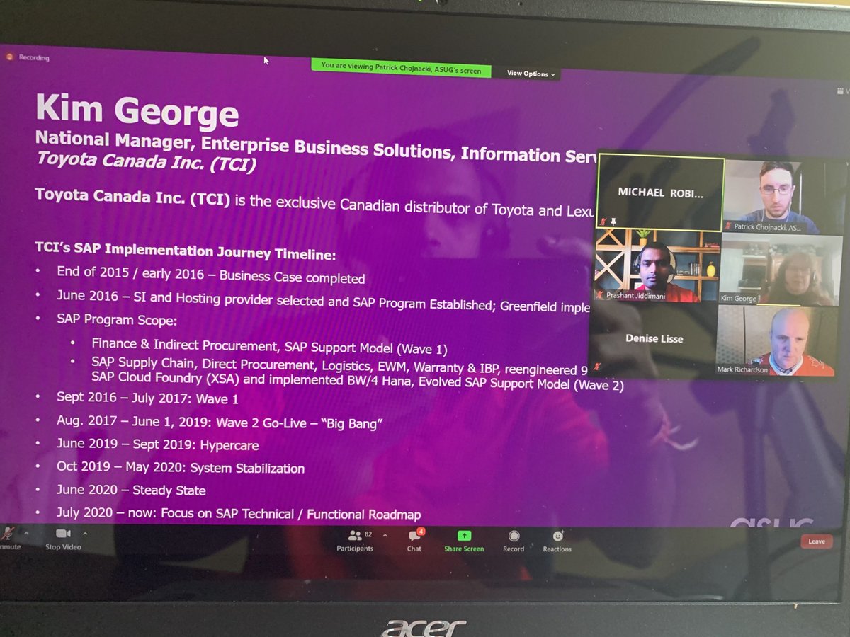 PRASHANTMJ's tweet image. ⁦@ASUG_Ontario⁩ #s4hana panel discussion #LIVE listen to Toyota’s s4hana journey