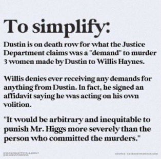 hey guys please please do what you can to spread information about dustin higgs and his case, his execution was meant to be rescheduled due to covid but may not be anymore, there will be more info below  #SaveDustinHiggs
