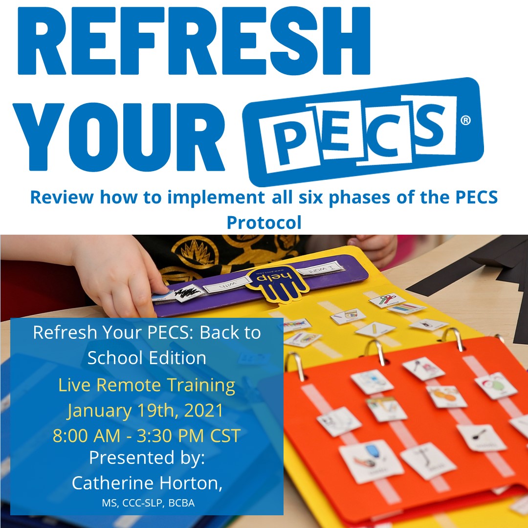 Looking to fine tune your PECS skills in the new year? ‘Refresh Your PECS,’ is a one-day training featuring an in-depth review of the PECS Protocol! Learn more &amp; register: pecsusa.com/training/refre…  #PECS #slpeeps #sped #autism #aac
