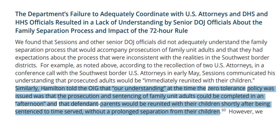 The *most forgiving* reading of this new OIG report is that every single person at the top of DHS and DOJ who ordered Zero Tolerance was a complete idiot who had no idea of how the policy would actually be carried out because of a willful blindness to contrary evidence.