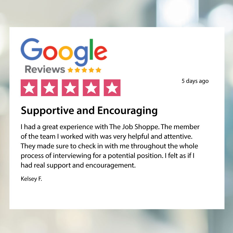 thejobshoppe's tweet image. ⭐️⭐️⭐️⭐️⭐️!!

On our Google Review page, you can always find awesome candidate experiences working with our team to find a job to kickstart their career! The #NewYear brings a new time to explore a career pathway ➡️ Contact #TeamTJS by emailing jobs@thejobshoppe.com 🎉