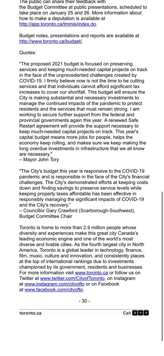 cityoftoronto's tweet image. #CityOfTO launches 2021 tax-supported budgets. The budgets will be reviewed and debated by Budget and Executive Committees before being finalized and approved by City Council at its meeting on February 18. News release: toronto.ca/news/city-of-t…