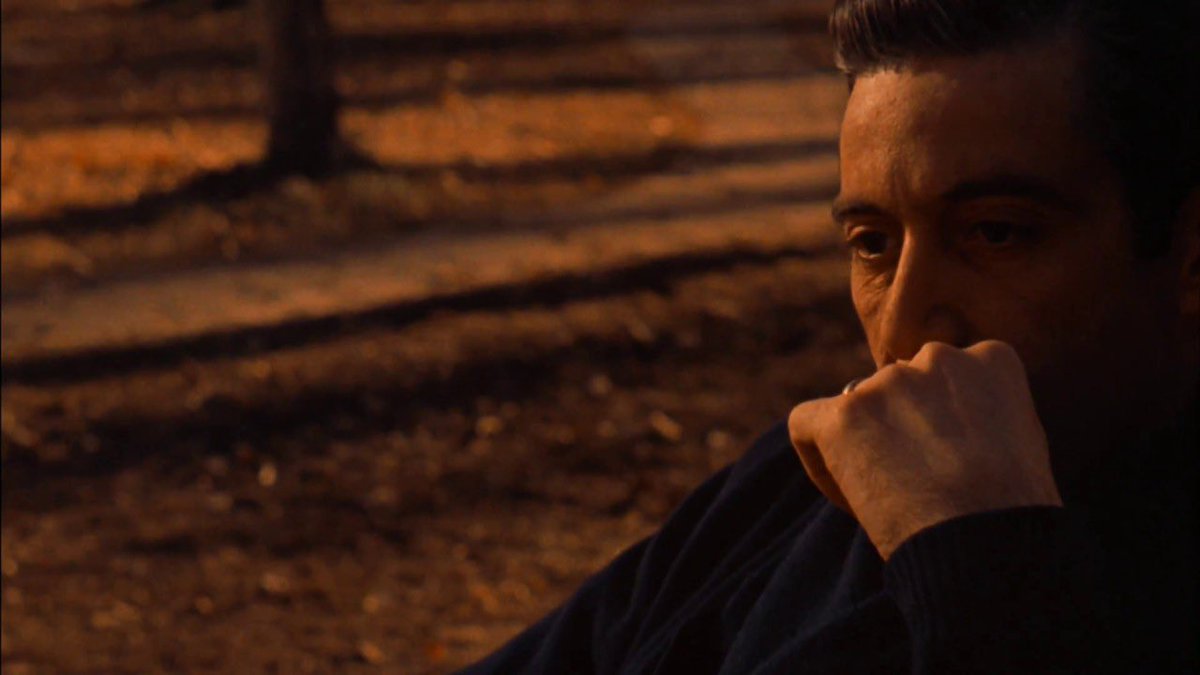 At Michael’s lowest, when he lost his wife and his brother, he remembers the moment shown in the scene. The moment when he was naive, when the family was the priority and when he thought he could make his own future, maybe even away from the family.