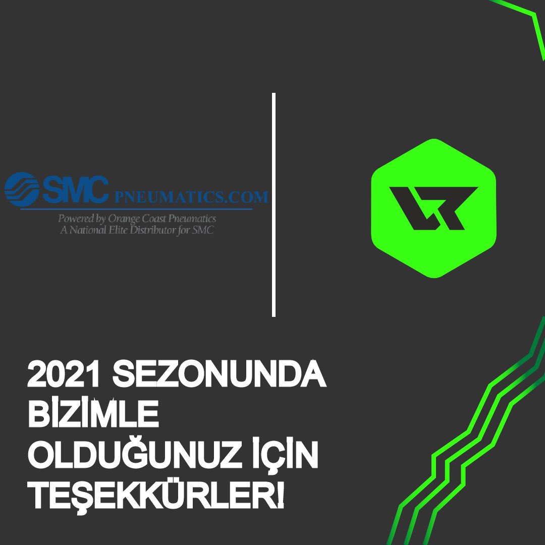 VenusRobotics's tweet photo. 🇹🇷2021 sezonunda ailemize dahil olan sponsorumuz @smcpneumatics ’ye destekleri için teşekkür ederiz 💚

🇺🇸Thank you for their support to our sponsor SMC, who is included in our family in the 2021!
•
•
•
#first #frc #frcturkey #firstroboticscompetition
@FRCTeams @FYukselFound https://t.co/6l0kodNfxd