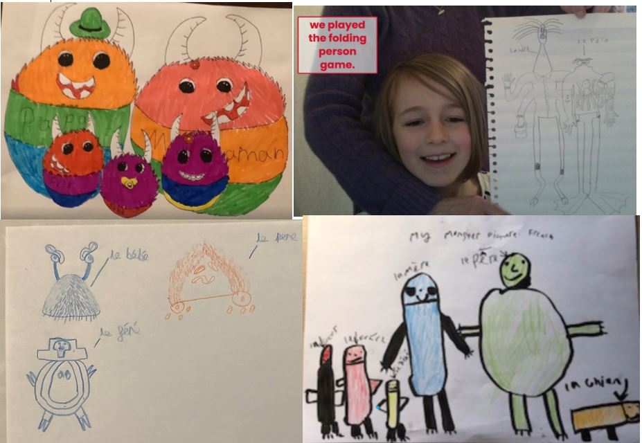 ‘Fantastique’ French monster families from Y4 &amp; ‘fabuleux’ fashion designs from Y5. Can you recognise the stars of the show? <a href="/FrenshamJuniors/">Frensham Heights Junior School</a> <a href="/FrenshamHeights/">Frensham Heights</a> #lovinglanguages #primaryfrench  🇫🇷🤖👚
