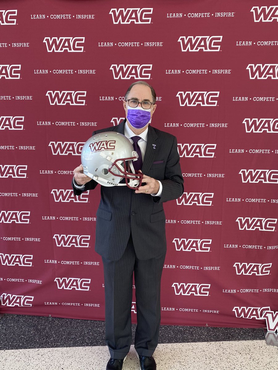 TarletonPrez's tweet photo. It’s official, the @WACsports added five incredible institutions today. Our old rivalry with @ACUsports is back. The WAC is BACK - #WAC football is back! 🏈💜⚾️🥎🎾🏐⚽️ https://t.co/s21l41T4qQ