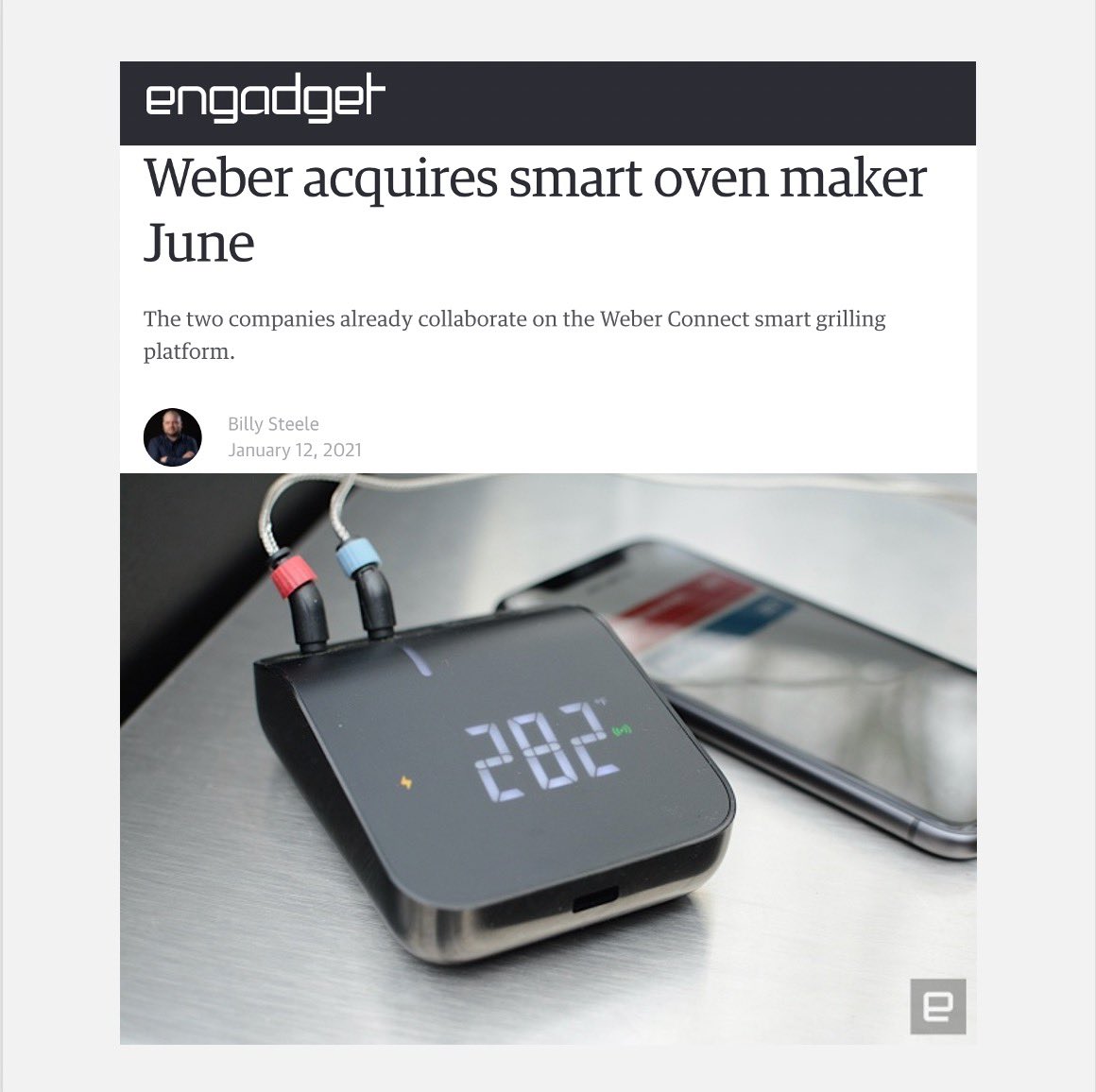 We're so proud of our client <a href="/june/">ジュン</a> who has been acquired by Weber, @webergrills, to expand their intelligent cooking technology in grilling with WeberConnect and in the kitchen through more June products.