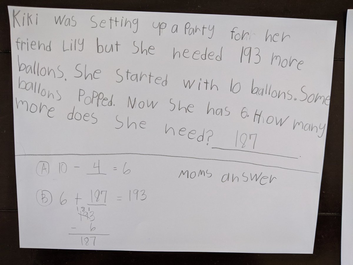 michellep129's tweet photo. Today's 2nd Grade Math - write a story problem for a family member to solve.
#dg58pride #kingsley58 #dg58learns
#mathkids #2ndgrade #pedrettitwins
@khurckes @ynoterdep
Katie's๐๐๐ and Josh's ๐๐๐ https://t.co/QaaDmja3ir