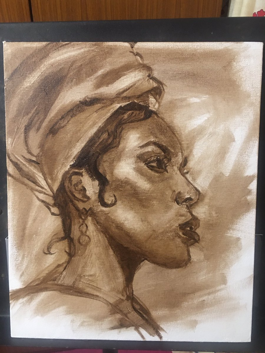 nayxrosa's tweet image. Underpainting for my next piece 😌

#underpainting #workinprogress #rawumber