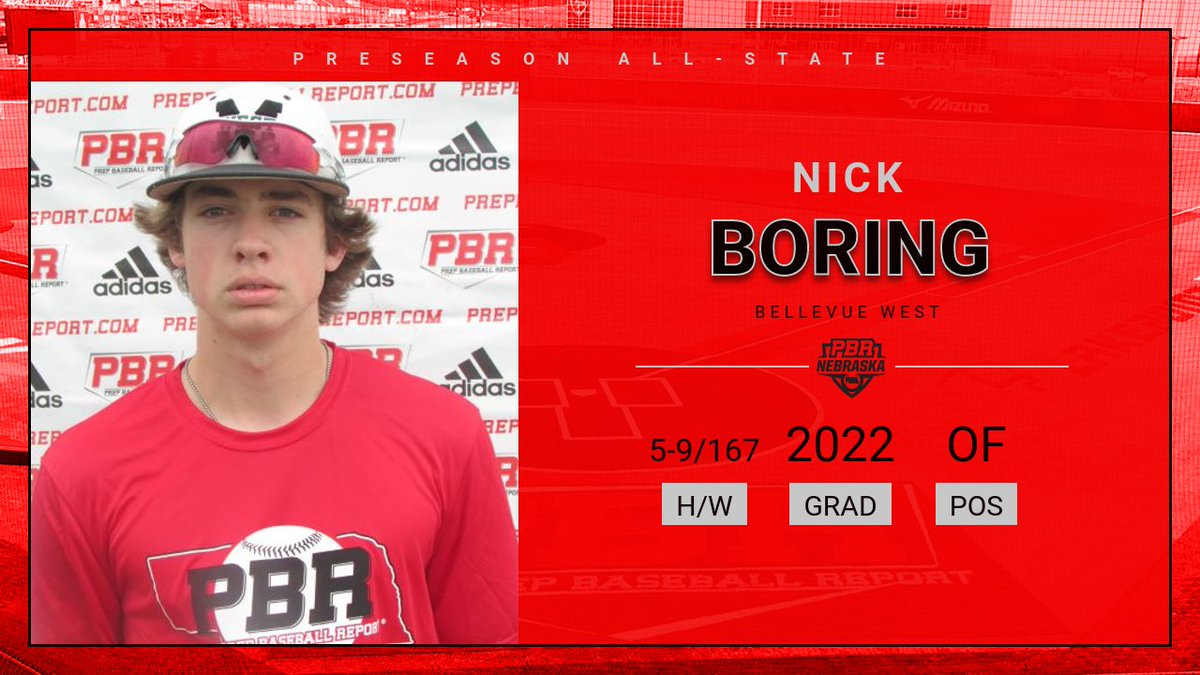 🔥PBR Preseason All State 🔥

'22, Nick Boring (<a href="/NickBoring6/">Nick Boring</a>) from Millard West has been added to the roster. 

Ranked #33 in the Nebraska 2022 Rankings

🔗bit.ly/3jWu8Jy