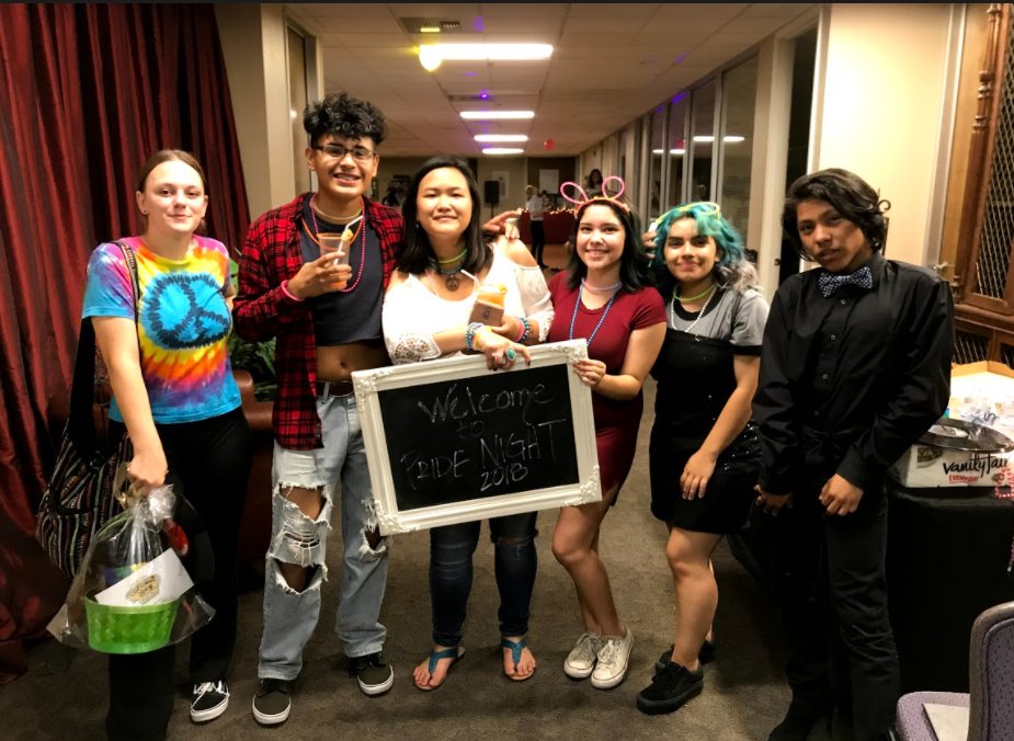 DoloresHuertaFD's tweet photo. #DHFThrowbackThursday to 2018 when DHF held a safe place for #DHFYouth to dance the night away at #PrideProm. https://t.co/DGqW955ZJN