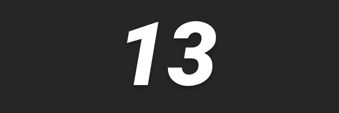 13 🖤