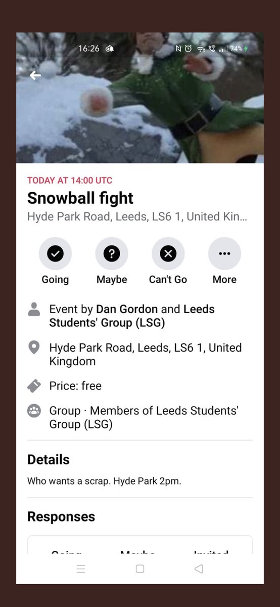 AaronAbbottM's tweet photo. @irvine75 @bighfizzle Because it was arranged on Facebook by Leeds Uni Students? https://t.co/Usto1RTTlo