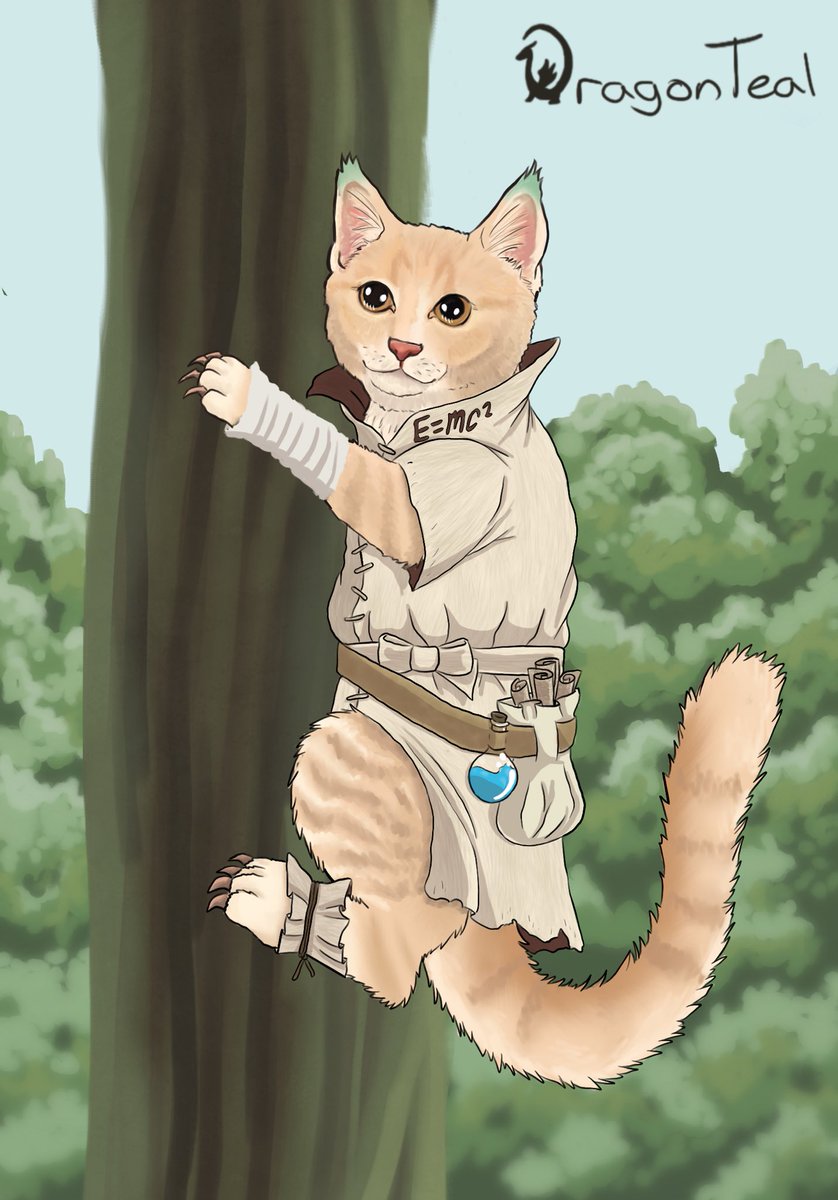 DragonTeal94's tweet photo. Wiiih season two of Dr. Stone started airing today!! For the premiere I drew our kitten Senku after his namesake Senku! 
#senku #senkuthecat #drstone #cat #kitten #beigecat #fanart #hype #anime https://t.co/cBwsV9G5Kc