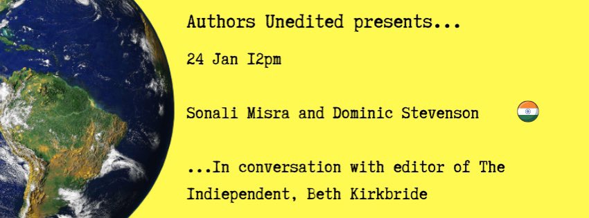 On 24 January, at 12pm (UK time), I am taking part in a fantastic event with the brilliant author <a href="/MisraSonali/">Dr Sonali Misra</a> - chaired by <a href="/BettyKirkers/">Beth Kirkbride</a> editor of <a href="/indie_pendent/">The Indiependent</a>.

Book your FREE ticket by clicking the link below!

eventbrite.com/e/authors-uned…