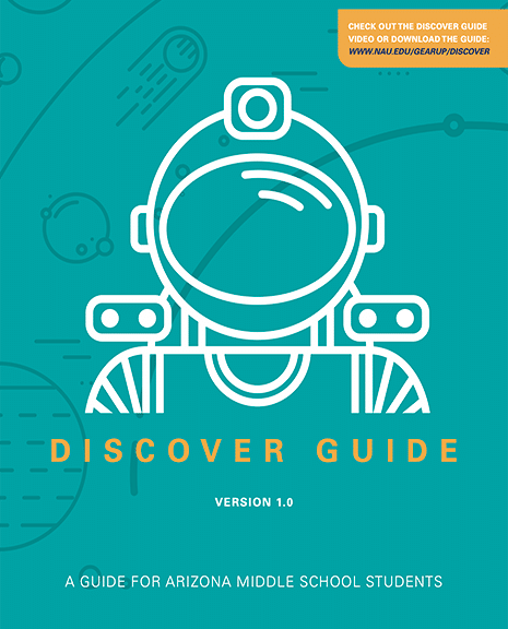 ExpectMoreAZ's tweet image. .@ArizonaGEARUP recently released their new Discover Guide. This guide helps middle-grade students begin thinking about their educational future and provides steps on achieving their education goals. Learn more: news.nau.edu/gear-up-guide #Go60AZ #AZProgress