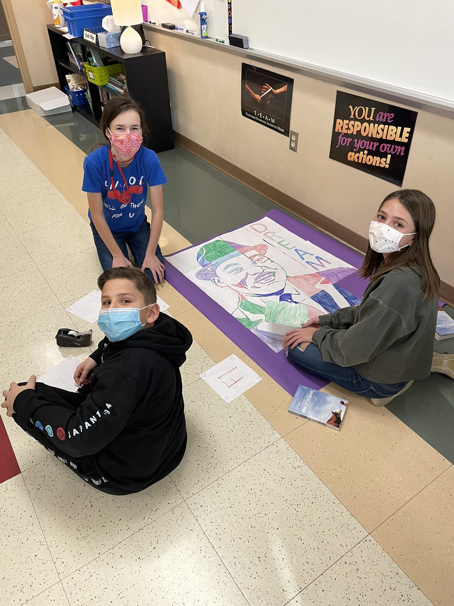 Flying5th's tweet photo. Collaboration complete! Love the finished product! #WEareLakota #MLKDay @LakotaUnionElem https://t.co/0oTx7NXkqX
