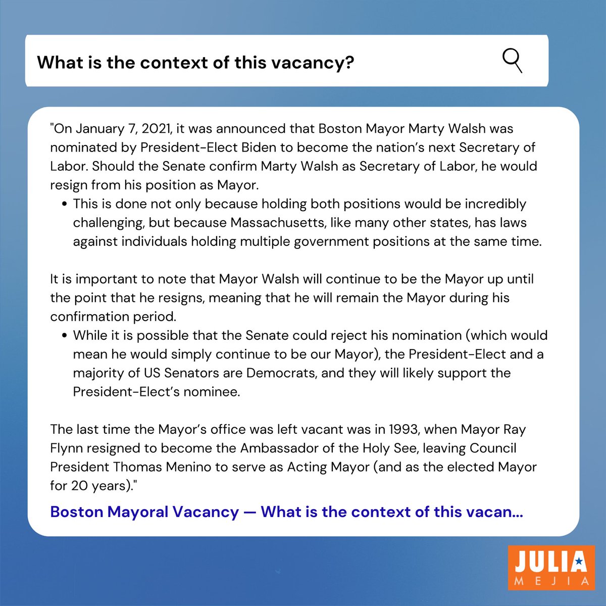 What is the context of this vacancy?What happens if/when the Mayor resigns?What happens to District 7’s City Council seat?What’s the deal with special elections?