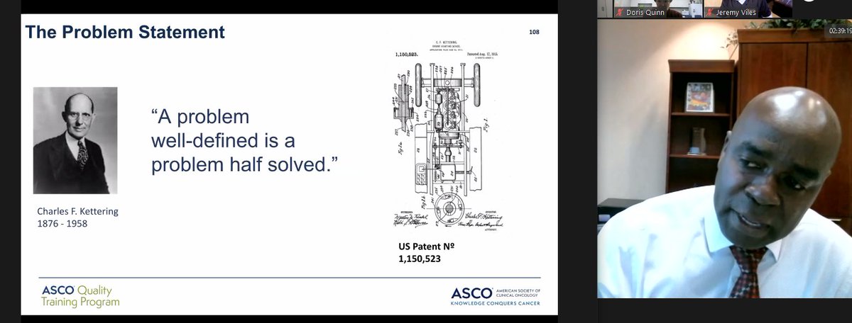 ArpanAshokPatel's tweet photo. Vedner Guerrier, MBA, LSSBB, leader and innovator shares his key points on Problem Statements, Aim Statements, and Project Charters #Pearl - think, think, plan, plan, then do. Utilize the 5Ws (What, Who, Where, When, Why). @ASCO #ASCOQTP #QTP https://t.co/CGGBhnJfJO