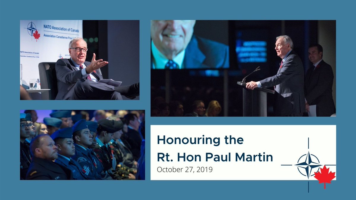 NATOCanada's tweet photo. 🇨🇦#TBT to our event in November of 2019 honouring Rt. Hon Paul Martin, who received the NATO Association's St Laurent Award! 👏👏We hosted an engaging conversation with Mr. Martin &amp; cannot wait until we can do it again. #WeAreNATO https://t.co/fGfhXb0Mj5
