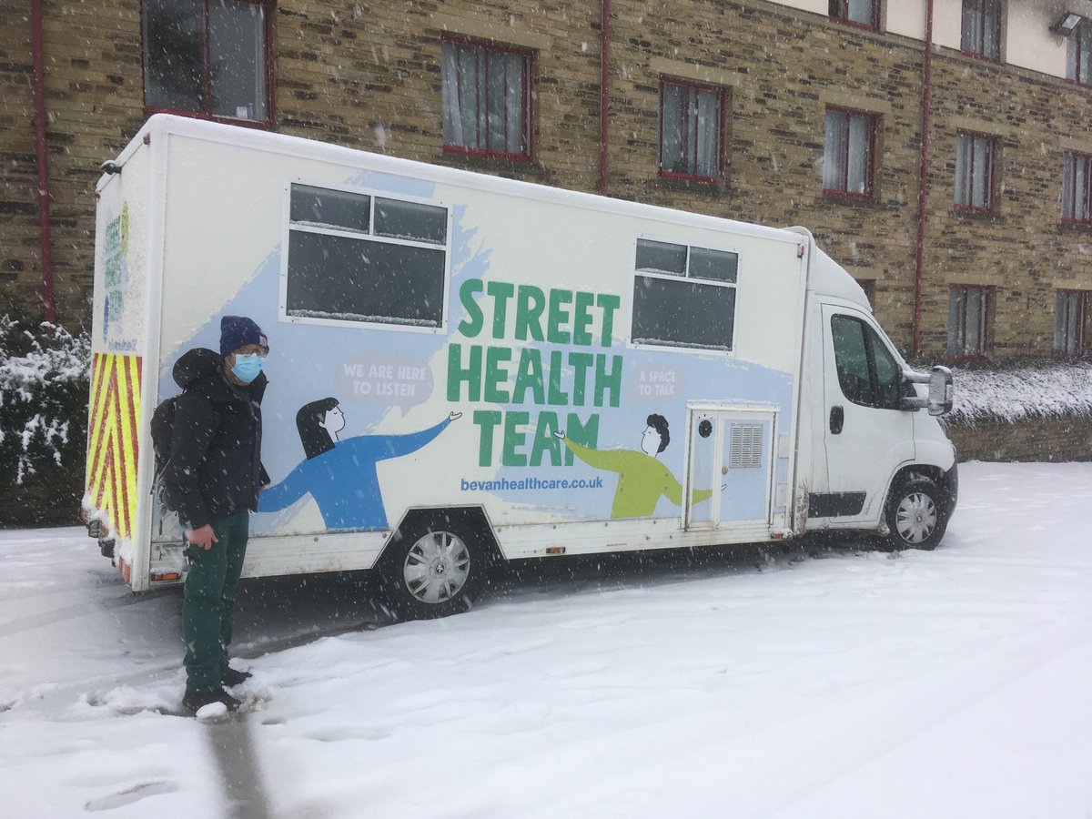Despite the weather our Street Medicine bus still providing outreach to the homeless #snow #weather #streetmedicine #homeless #outreach #staysafe #leeds