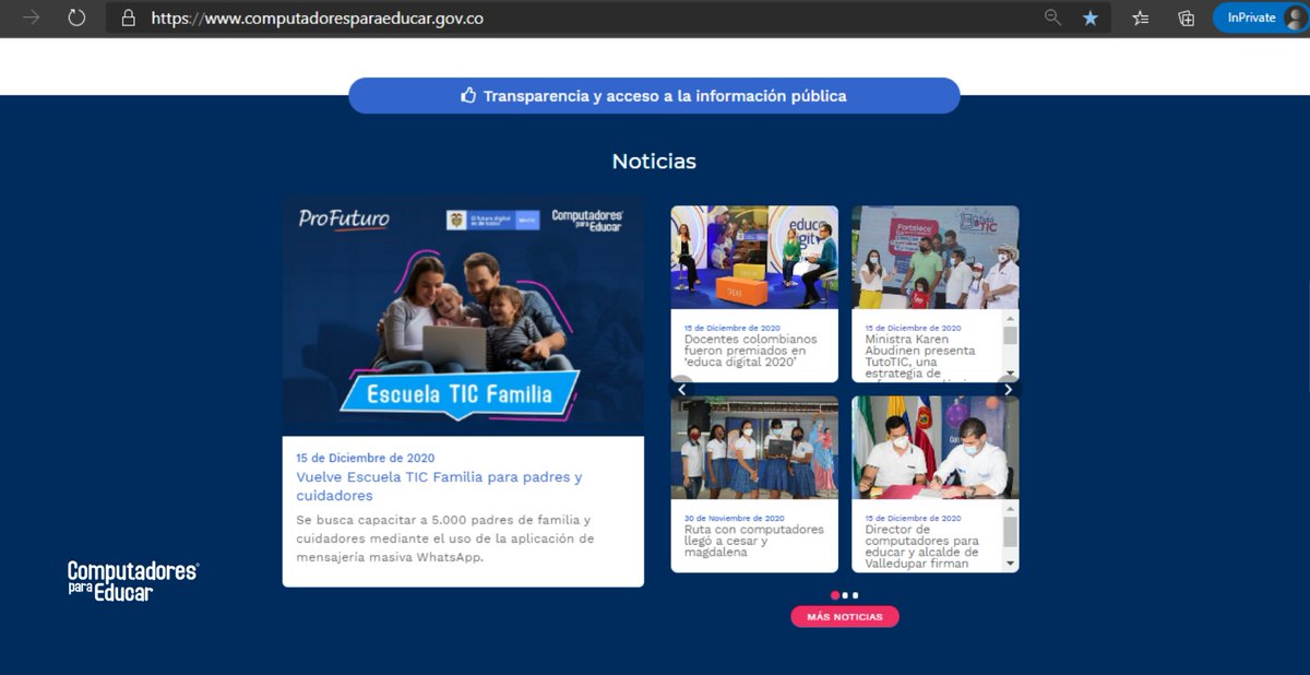 CompuParaEducar's tweet photo. ¡Adelante, bienvenido! 💻
Renovamos la imagen de nuestra página web, para que puedas explorar toda la oferta de apropiación de la tecnología que tenemos en @CompuParaEducar. Haz clic aquí y conócenos: https://t.co/vLENBKBKsf https://t.co/bk6Y63Shtv