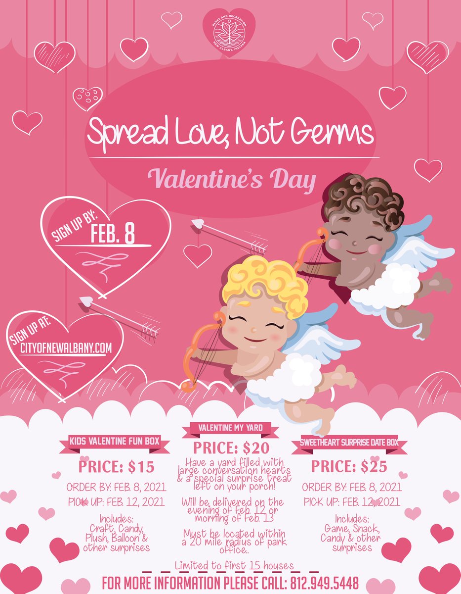 NewAlbanyParks's tweet image. Roses are red
Violets are blue 
We are spreading love, not germs
How about you?

Get your festive stay-at-home option to celebrate Valentine's day with your loved ones TODAY! ❤️

Must Sign-Up by Feb. 8th, 2021 ⬇️⬇️
bit.ly/3ievn7M
#ValentinesDay2021 #activitybox #datebox