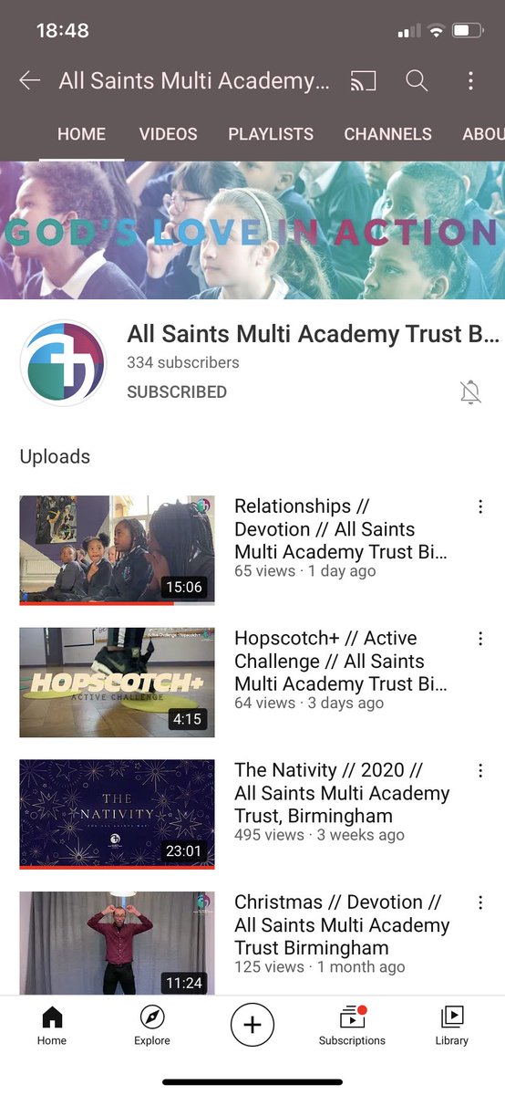 ASMATBham's tweet photo. Don’t forget to check out the latest Devotion on our YouTube channel.

All Saints Multi Academy Trust Birmingham https://t.co/IUHnVpDuuH via @YouTube https://t.co/nDzGbl3kDf