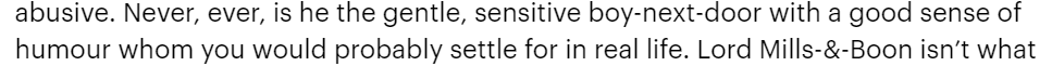 And then of course we get to 'all the heroes are assholes'. Apart, perhaps, from the hero in my last book, who one reviewer described as a Consent King (the highest praise I have ever received)  #ireadromance
