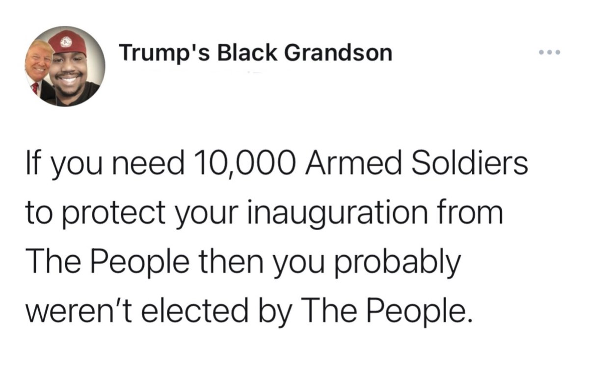 patriottakes's tweet photo. It’s 20k. And it’s because you MAGA insurrectionists tried to overthrow the Capitol. Are you this fucking dumb? https://t.co/mYgbF79Z0X