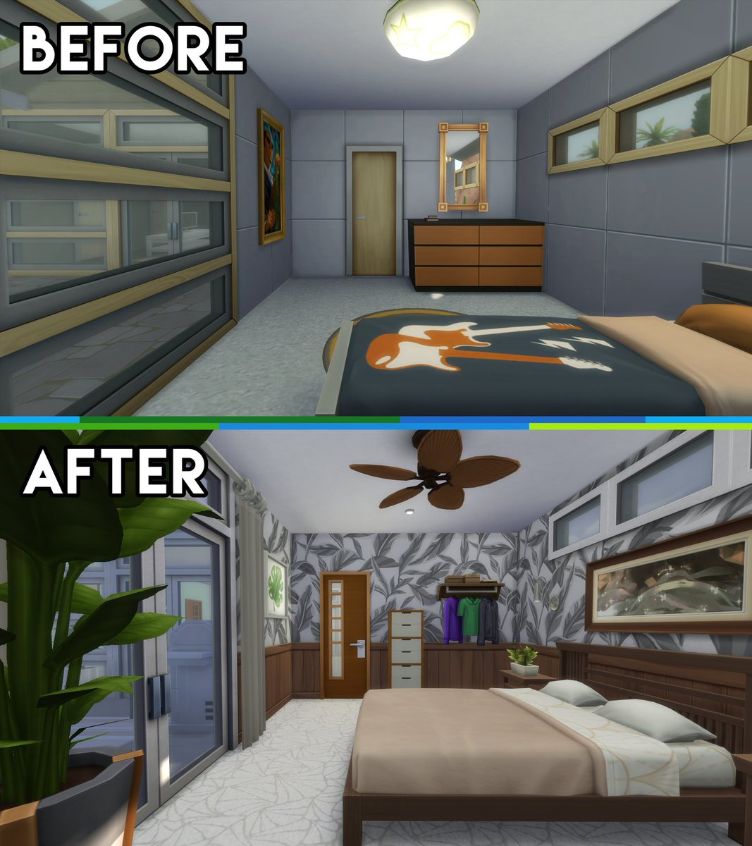 PixelatedFox_TV's tweet photo. New furniture and wallpaper can bring new life to any space. We also added a set of French doors to the patio off the second bedroom. Did they Love It or List It?
The Sims 4: LOVE IT or LIST IT
Live on Twitch every M/W 2PM EST
#TheSims4 #FoxBuilds #LoveItListIt https://t.co/ZlWZMeFxS1