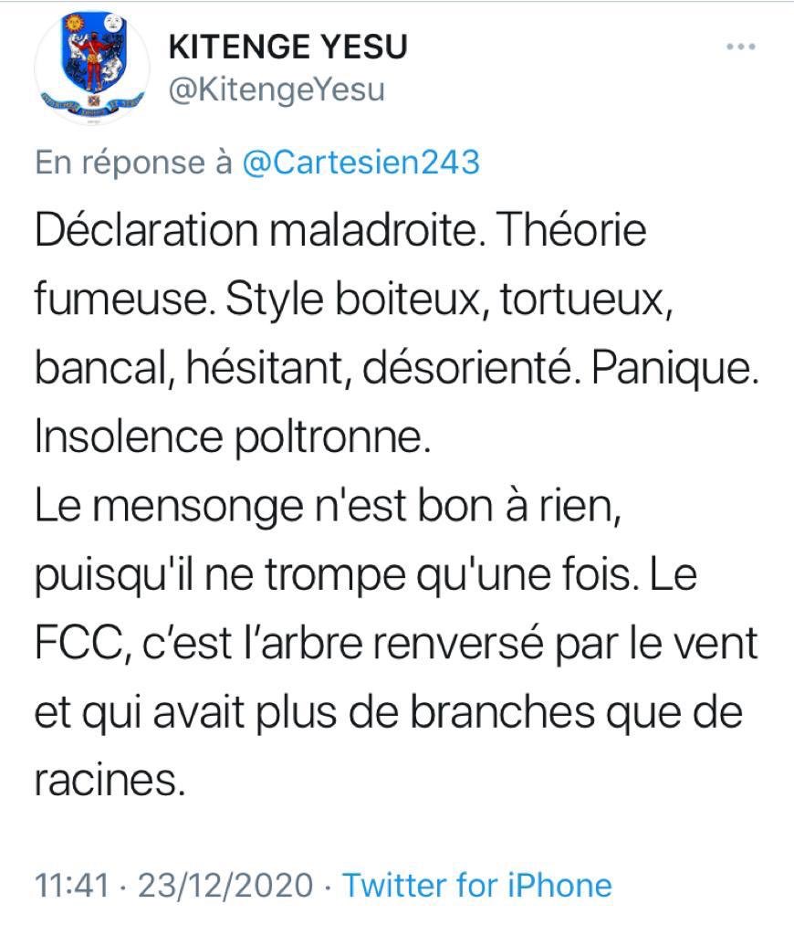 TonyBolamba's tweet image. La réponse du #Patriache #Kitenge_Yesu @KitengeYesu  suka na frappe...