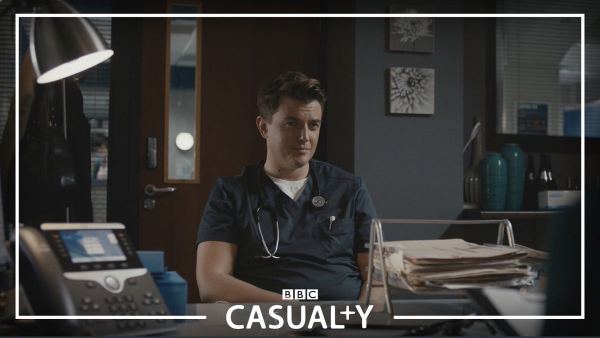 JackNolanFans's tweet photo. Possibly the last official pic! Credit: @BBCCasualty #Casualty #ByeWill https://t.co/5RXHwnIjAa