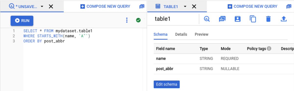 Today we released a whole bunch of #bigquery UI improvements to everyone in the Cloud Console, including multi-tab editing, a new SQL editor, and a new explore panel! Try features like side-by-side queries, find/replace, and autocomplete, and let us know what you think!