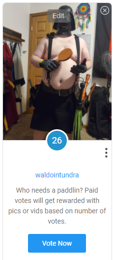 3 days left to vote, and I'm sitting at 26th place.  Help me at least break the top 20!  Paid votes get