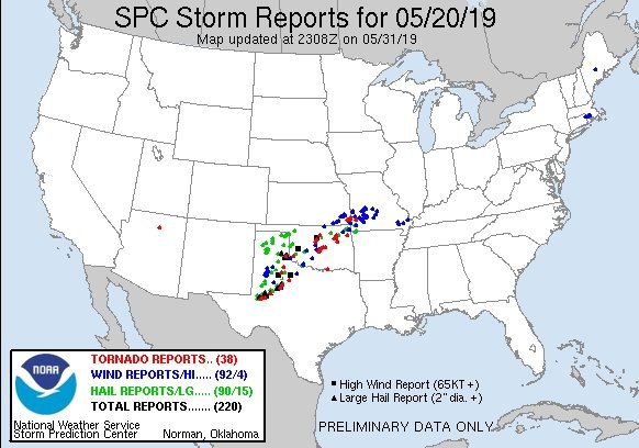 With the ultra-rare 45# tornado risk, near-doomsday-level wording in outlooks and MCDs, the consistent model runs showing waves of supercells, and seemingly near-perfect atmospheric conditions, it looked as though Texas and Oklahoma really dodged a bullet when the event busted.