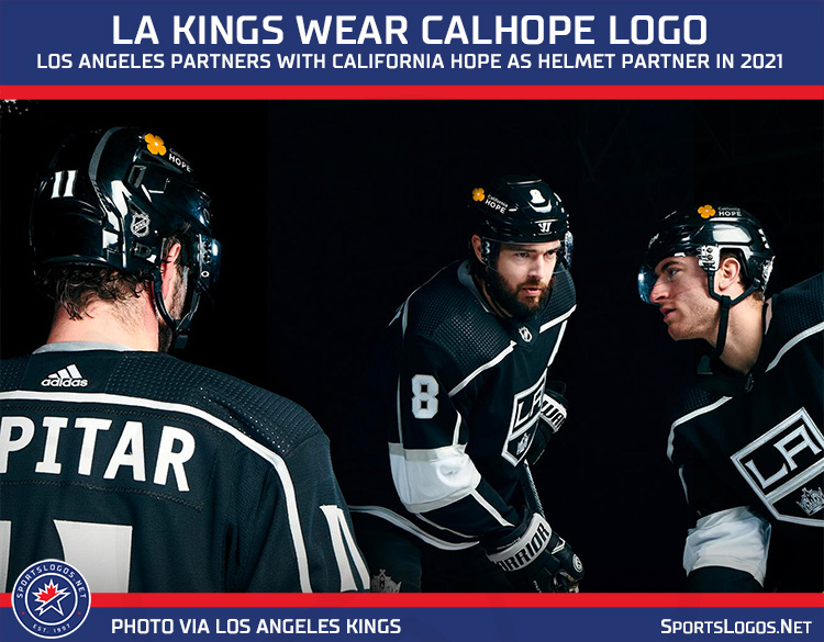 Chris Creamer  SportsLogos.Net on X: The Los Angeles Kings and New York  Islanders have announced the logos they'll be wearing on their helmets this  season. They've both been added to our #