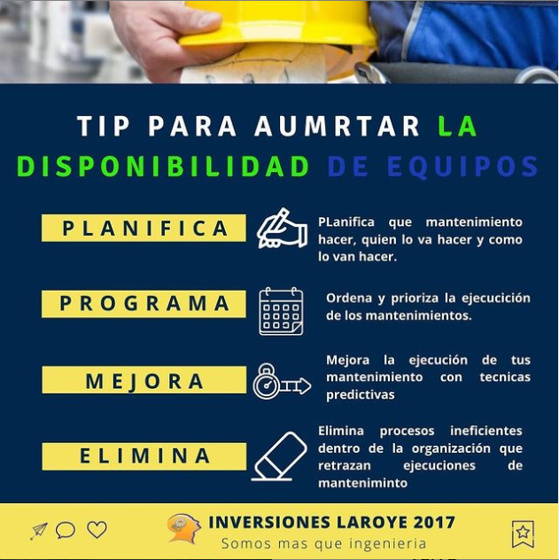inlaroye2017's tweet photo. Las maquinaria y equipo son medios de productores de una compañía, por tal motivos,su correcta operatividad debe ser la premisa fundamental desde las alta esferas hasta las cadenas inferiores. Aquí le traemos unos breves TIPS que debe ser tomados en cuenta. https://t.co/Q2DeMb9QkZ