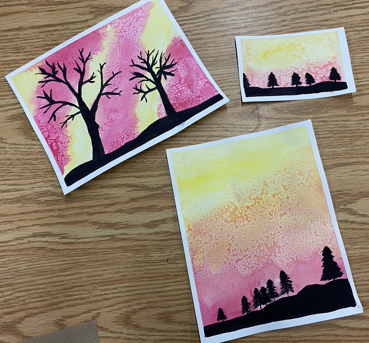 CHANDERPRABHA15's tweet photo. Colourful paintings by General Wolfe Staff during lunch time art workshop! #artwork #painting @WinnipegSD #WinnipegSD https://t.co/4DOCxcUQli