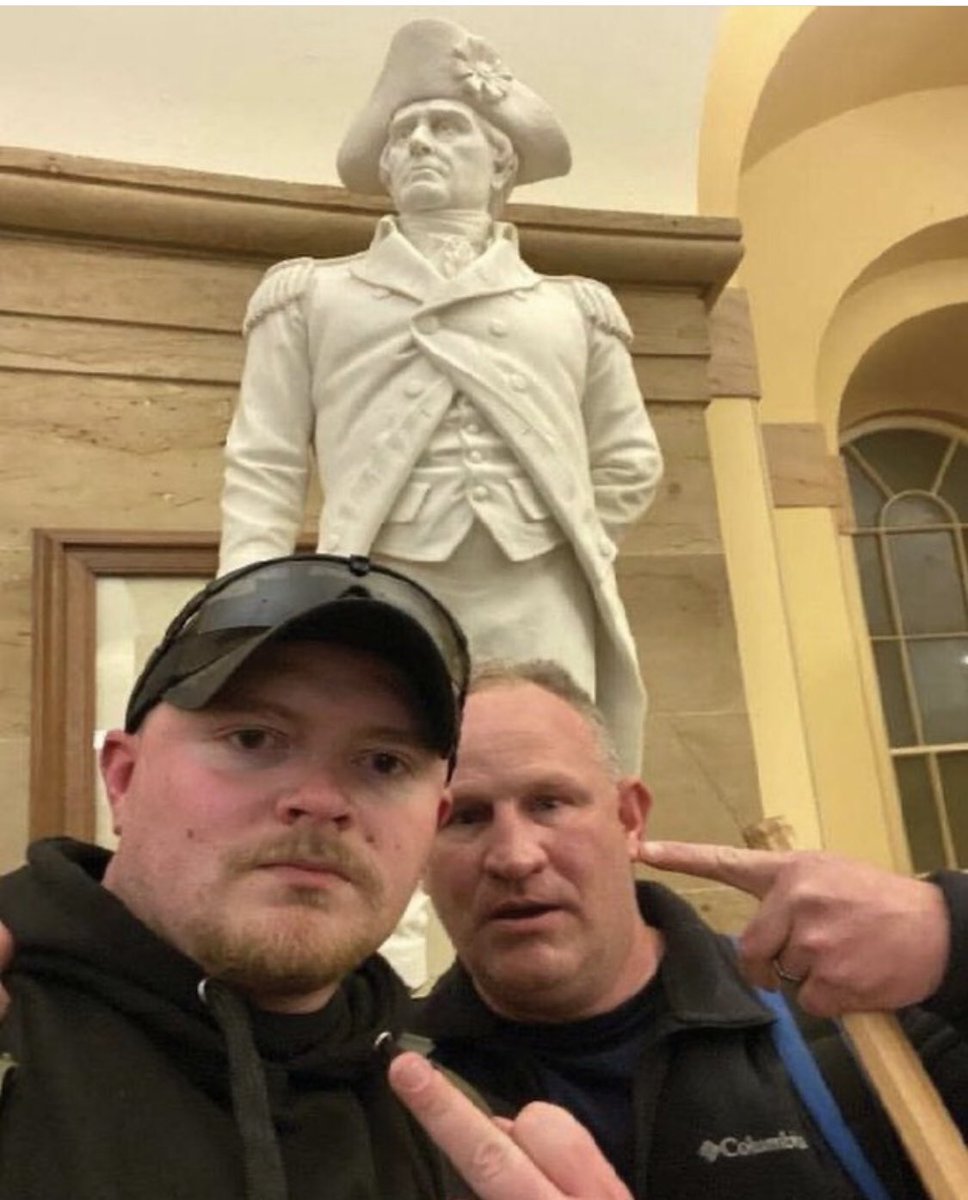 SirMaejorATL's tweet photo. #JacobFracker and #ThomasRobertson Two off-duty #RockyMountain police officers who allegedly took part in the attack on the US Capitol last week and took selfies during the riot are now facing federal charges, prosecutors announced Wednesday. #BlueLivesMatter #ThinBlueLives https://t.co/xQADTCGN5i