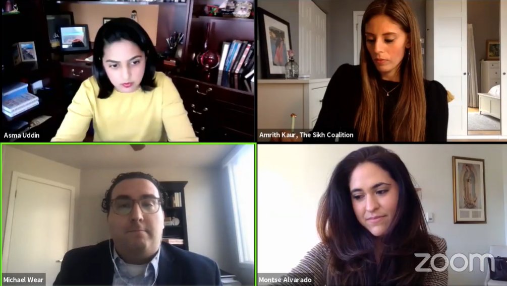 . @MichaelRWear: "The incoming administration will need to make clear that religious freedom is for people of ALL faiths and none ... as the incoming president has said, religious freedom is an area where we need to 'lower the temperature.'"