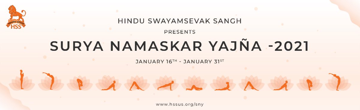 hssusa's tweet photo. Wishing all Hindus around the world, Happy #MakarSankranti, #Uttarayan, #Bihu &amp; #Pongal.
On this auspicious occasion, HSS USA announces Nationwide #SuryaNamaskar campaign starting from January 16 through January 31 2021.
#SNY
#Yoga4Health
#Yoga4Humanity https://t.co/igDB2XYC9M