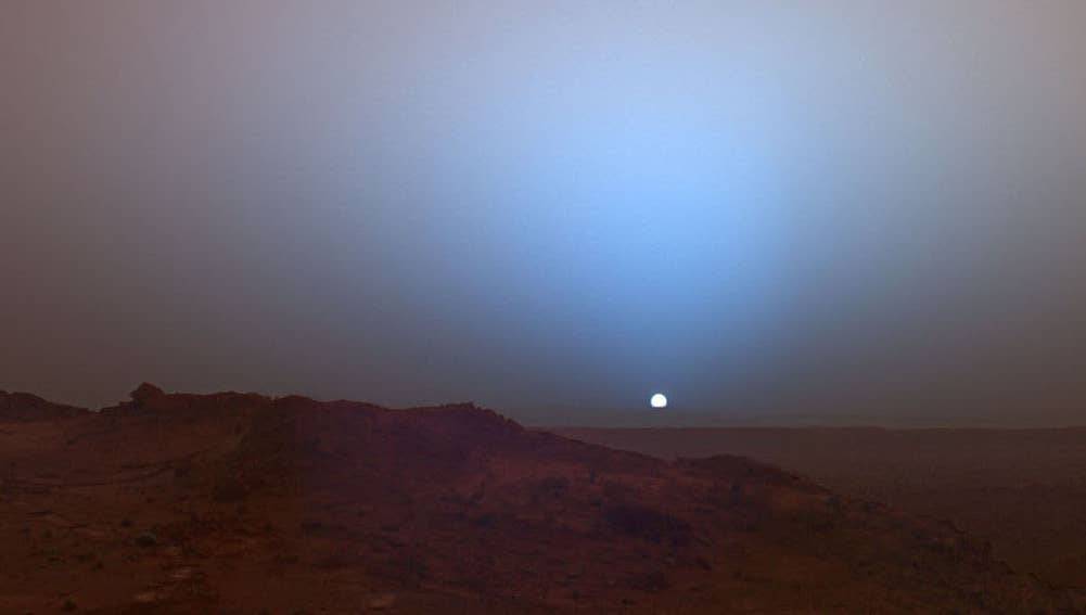 A sunset on Mars.